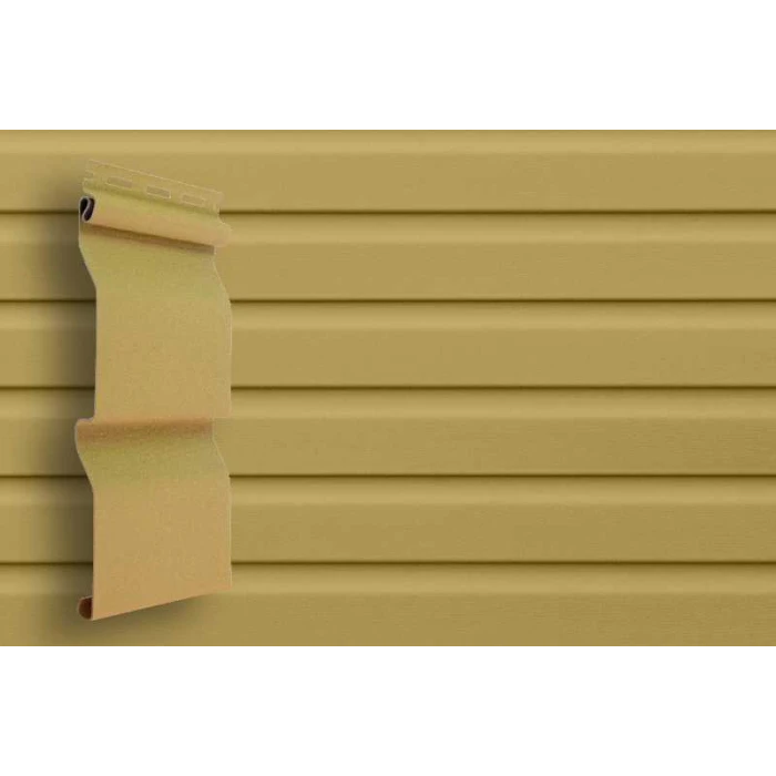 Виниловый сайдинг двухслойный Grand Line Корабельная доска Слим Карамельный 3.00
