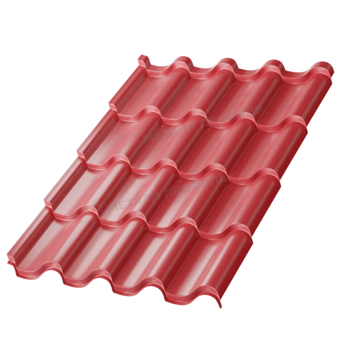 Металлочерепица Металл-Профиль Монтерроса-SL 0,45 VikingMP® RAL 3011 Коричнево-красный