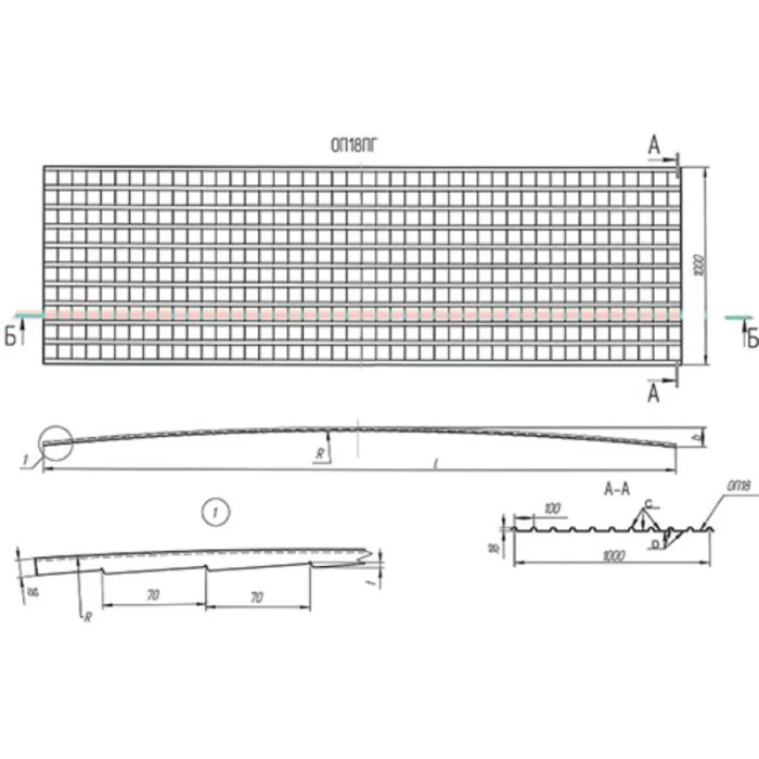 Профнастил C18ПГ 0.5 Оцинкованный